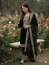 Jf 040 Pure Fendy Silk With Heavy Embroidery Sequence Work Readymade Suits Online Wholesale